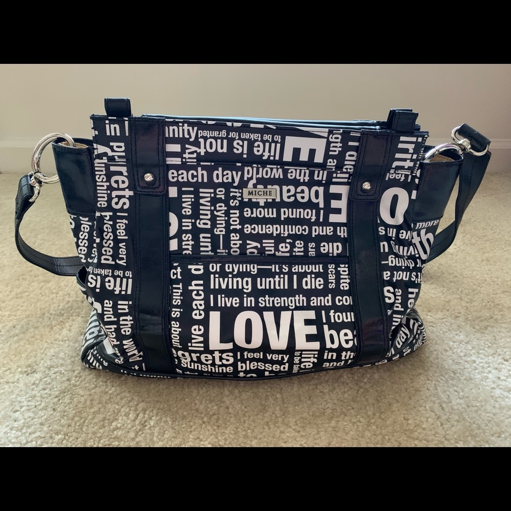 Miche black and white bag
